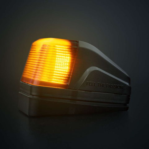 Lampa de pozitie plafon LED IZE Volvo Style, cu stroboscop, lumina alba si portocalie, lentila fumurie, IP69K [9]