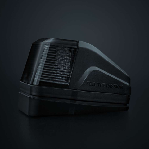Lampa de pozitie plafon LED IZE Volvo Style, cu stroboscop, lumina alba si portocalie, lentila fumurie, IP69K [7]