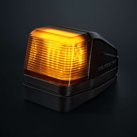 Lampa de pozitie plafon LED IZE Volvo Style, cu stroboscop, lumina alba si portocalie, lentila fumurie, IP69K
