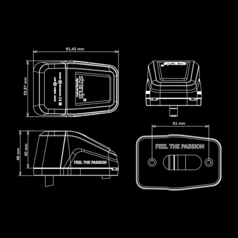 Lampa de pozitie plafon LED IZE Volvo Style, cu stroboscop, lumina alba si portocalie, lentila fumurie, IP69K [16]