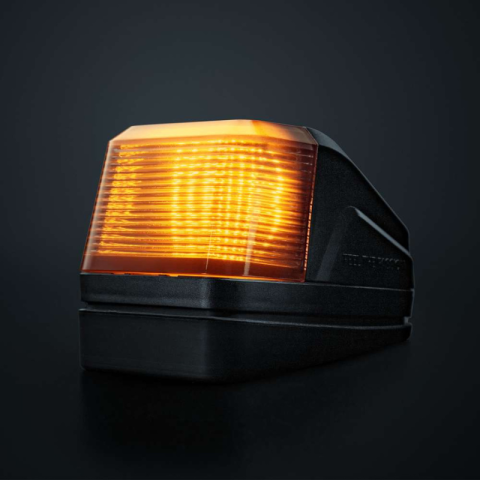 Lampa de pozitie plafon LED IZE Volvo Style, cu stroboscop, lumina alba si portocalie, lentila fumurie, IP69K [11]