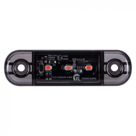 Lampa gabarit 3 LED 12/24V DARK, 8.38cm, lentila fumurie, alb/portocaliu/rosu [2]