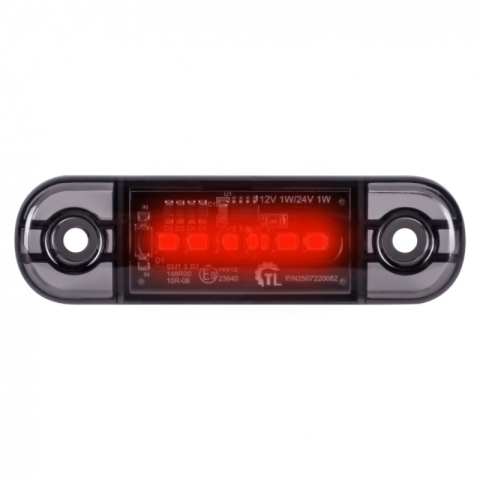 Lampa gabarit 6 LED 12/24V DARK, 8.38cm , lentila fumurie, alb/portocaliu/rosu