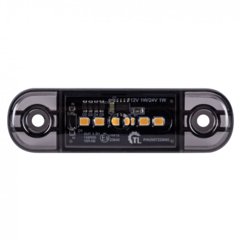 Lampa gabarit 6 LED 12/24V DARK, 8.38cm , lentila fumurie, alb/portocaliu/rosu [2]