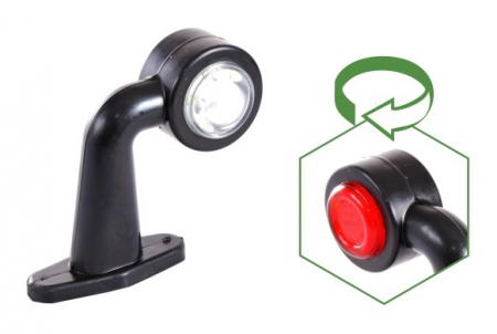 Lampa Gabarit Cu Brat scurt La 90° LED, 6 LED-uri, dispersor rosu si alb - EGKAL DLG003.4 [3]