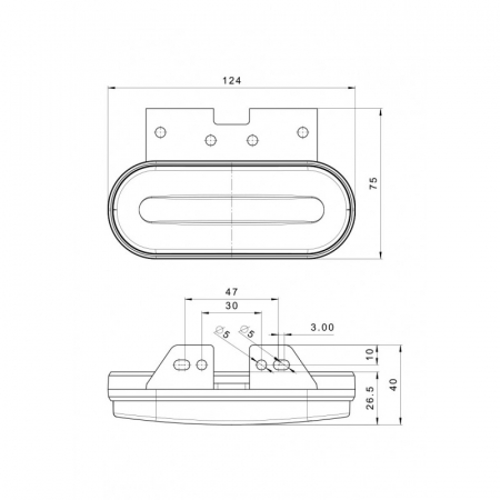 Lampa gabarit cu LED FT 70, ADR, 12.6 x 5.1cm [3]