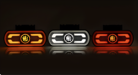 Lampa gabarit LED, pozitie, logo reflectorizant, 12-24V, IP6K9K, 13.38cm [10]