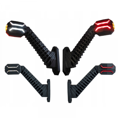 Lampa gabarit LED DRAGON, 3 funcții, 20cm, 12V/24V, prindere pe braț, IP 68 [12]