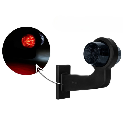 Lampi gabarit cu brat - Lampa gabarit LED Graphite, 19.25, Alb / Rosu, cu brat lung, 12/24V