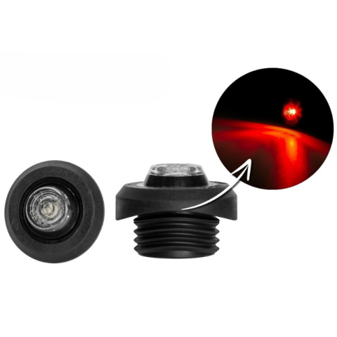 Lampi gabarit auto si remorci - Lampa Gabarit LED GRAPHITE, 2cm, lumina pozitie, lumina gabarit, montaj tub 6cm, 12V-24V