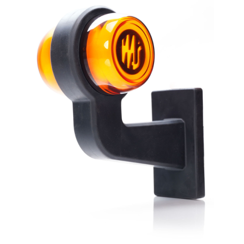 Lampa gabarit LED laterala cu brat cot la 90 de grade, 12V-24V, IP6K9K, portocalie