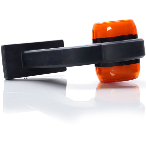 Lampa gabarit LED laterala cu brat cot la 90 de grade, 12V-24V, IP6K9K, portocalie [4]