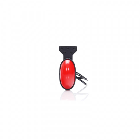 Lampa gabarit LED rosie cu pozitie, efect neon, 7.5cm