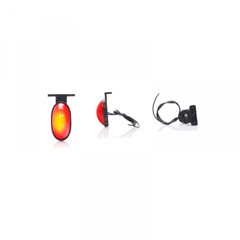Lampa gabarit LED rosie cu pozitie, efect neon, 7.5cm [8]