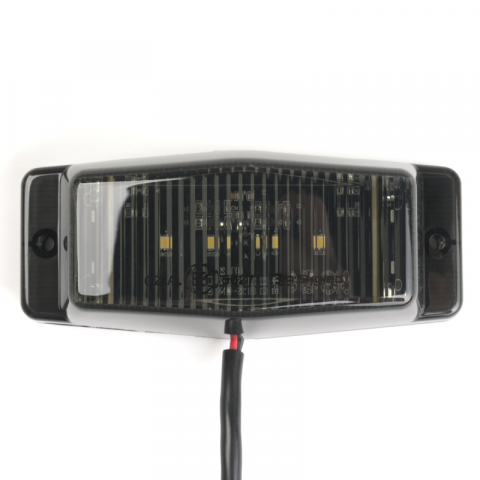 Lampa LED Double Burner, 24V, alb, geam fumuriu, 8 LED-uri, 12,6 x 5,5 cm [1]