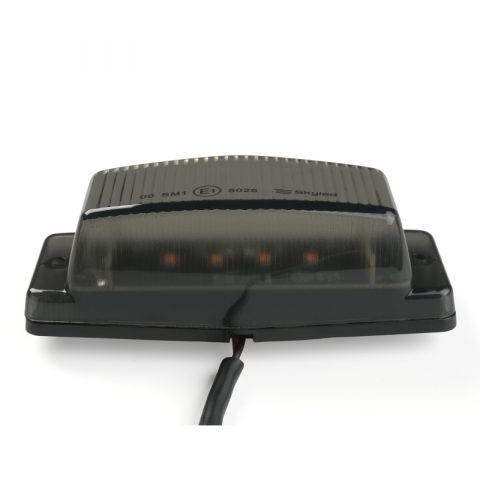 Lampa LED Double Burner 24V, portocaliu, geam fumuriu, 8 LED-uri, 12,6 x 5,5 x 3,9 cm [2]