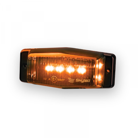 Lampi Gabarit LED - Lampa LED Double Burner 24V, portocaliu, geam fumuriu, 8 LED-uri, 12,6 x 5,5 x 3,9 cm
