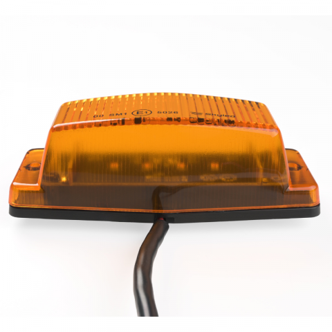 Lampa LED Double Burner 24V, portocaliu, geam portocaliu, 8 LED-uri, 12,6 x 5,5 x 3,9 cm [2]