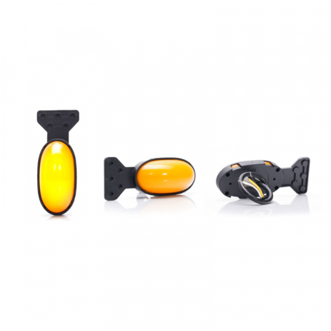 Lampa gabarit portocalie cu LED, pozitie si semnalizare, efect neon, 7.5cm [1]