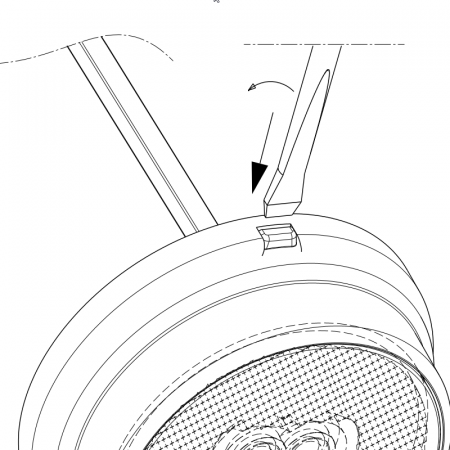 Lampa gabarit rotunda cu suport vertical inclus, 8 x 2.9cm, 12 / 24V [2]