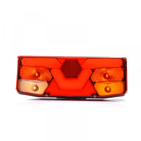 Lampi spate cu Bec, Semnalizare, Triple - Lampa Hibrida multifunctionala spate, tripla cu 7 functii, cu lampa pozitie laterala 1224V, 35 x 13.1cm - WAS 1057