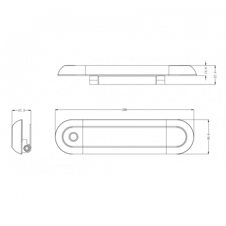 Lampa interior auto, Plafoniera LED cu touch control, 1224V, 200mm - Truck LED L1880 [1]