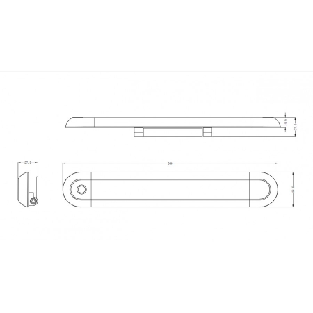 Lampa interior auto, Plafoniera, LED, touch control, 1224V, 300mm - Truck LED L1881 [1]