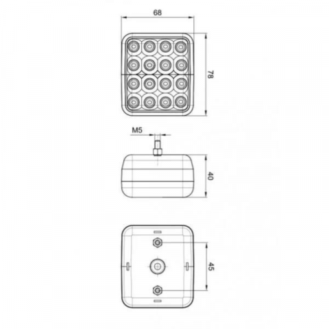 Lampa LED ceata, 12/24V, 10cm, cu cablu [2]