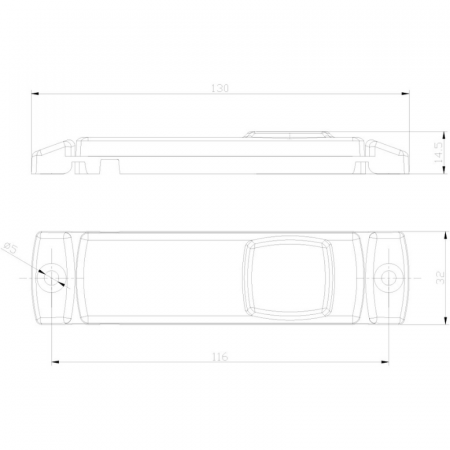 Lampa LED de gabarit, contur, 130 x 3.2cm, 12 / 24V [2]