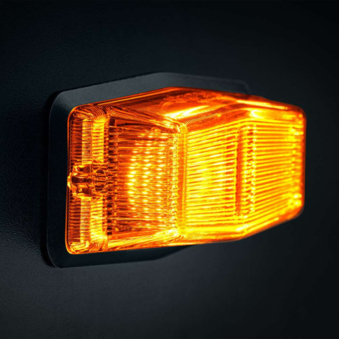Lampa LED de Gabarit Laterala, Double Burner, cu stroboscop, Portocalie, 12/24V, IP69K [3]