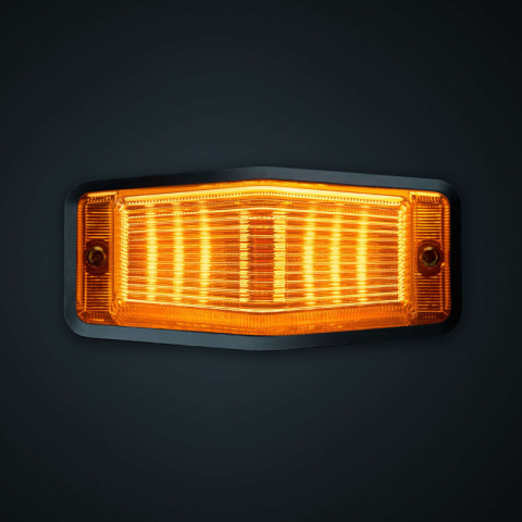 Lampa LED de Gabarit Laterala, Double Burner, cu stroboscop, Portocalie, 12/24V, IP69K