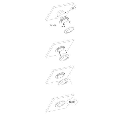 Lampa LED de iluminat interior, Plafoniera auto, 9.2cm: [4]