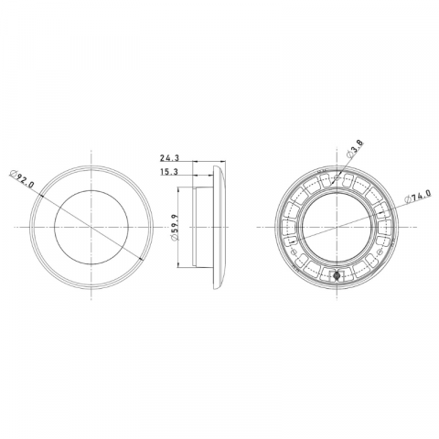 Lampa LED de iluminat interior, Plafoniera auto, 9.2cm: [5]