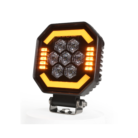 Lampa LED de Lucru, SKYLED Aura Q35F, 35W, 3500Lm, Pozitie LED Portocalie/Rosie, Girofar R65 [3]