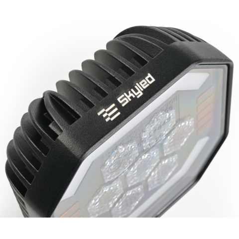 Lampa LED de Lucru, SKYLED Aura Q35F, 35W, 3500Lm, Pozitie LED Portocalie/Rosie, Girofar R65 [11]