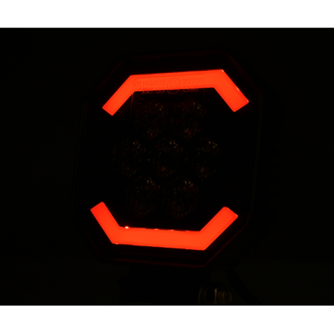 Lampa LED de Lucru, SKYLED Aura Q35F, 35W, 3500Lm, Pozitie LED Portocalie/Rosie, Girofar R65 [8]