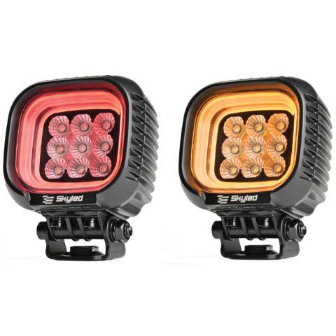 Proiectoare de lucru si marsarier - Lampa LED de lucru, SKYLED GALAX 32F, 32W, 9-32V, Pozitie Portocalie/Rosie, IP67, Offroad