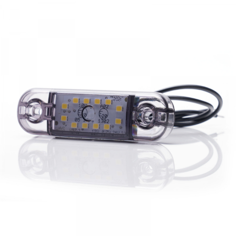 Lampa LED de pozitie, gabarit alb, galben si rosu DARK, 12/24V, 8.38 x 2.42cm [3]