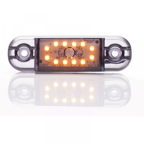 Lampa LED de pozitie, gabarit alb, galben si rosu DARK, 12/24V, 8.38 x 2.42cm [2]