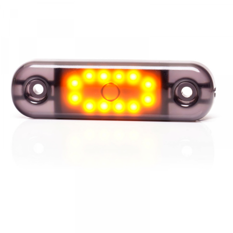 Lampa LED de pozitie, gabarit alb, galben si rosu Fumuriu, 12/24V, 8.4 x 2.4cm