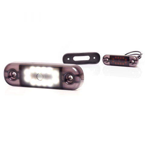 Lampa LED de pozitie, gabarit alb, galben si rosu Fumuriu, 12/24V, 8.4 x 2.4cm [1]