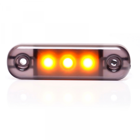 Lampa LED de pozitie, gabarit alb, galben si rosu Fumuriu, 3 x LED, 12/24V, 8.4 x 2.4cm [1]