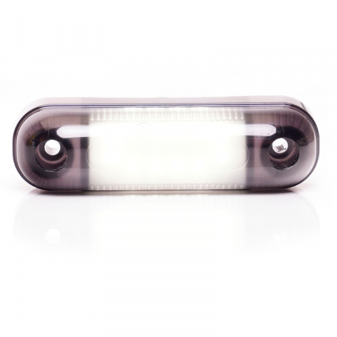 Lampi gabarit - Lampa LED de pozitie, gabarit alb, galben si rosu Fumuriu, 12 x LED, 12/24V, 8.4 x 2.4cm, efect neon