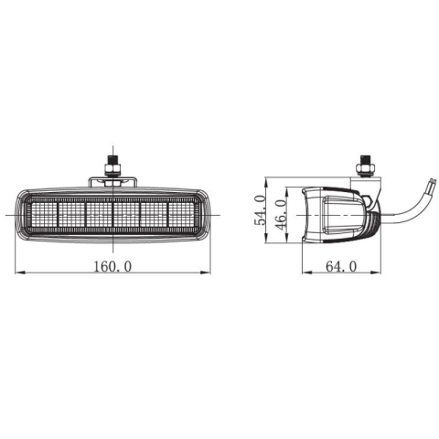 Lampa LED Dreptunghiulara, Ignis, 30W, 16cm, 2520 Lumeni, Lumina Răspândita, Omologare R148 Marsarier, 10-32V [10]