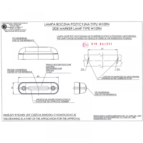 Lampa LED gabarit, 12/24V, 8.4cm, efect neon [3]