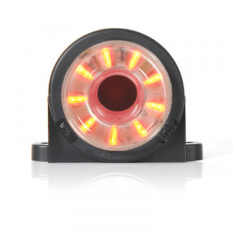 Lampi Gabarit LED - Lampa LED gabarit, 1224V, 8.9cm, lumina rosie, abajur clar - WAS 526