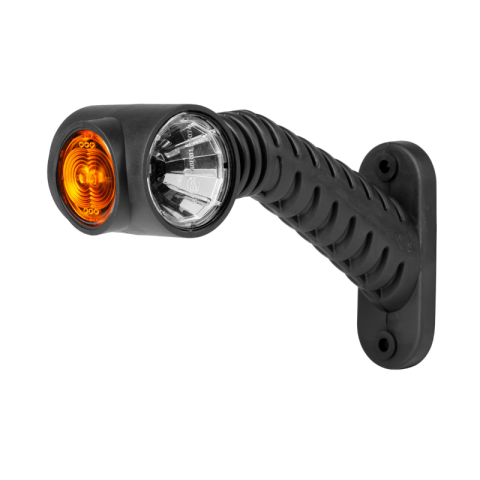 Noutati - Lampa LED gabarit, brat lung, Graphite, 12/24V, pozitie alb/portocaliu/rosu, 17.5cm