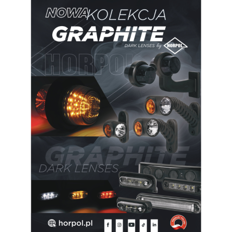 Lampa LED gabarit, Graphite, 12/24V, universala, suport scurt drept, 6.4 x 5.5 x 10cm [5]