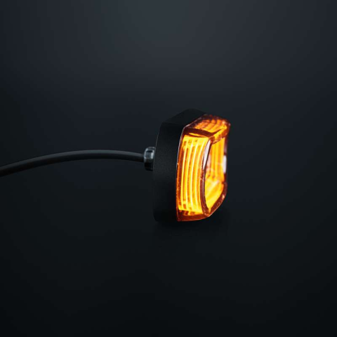 Lampa LED Gabarit Lateral FOR9T Gravity Portocalie, Lentila Fumurie, IP67, 12/24V [10]