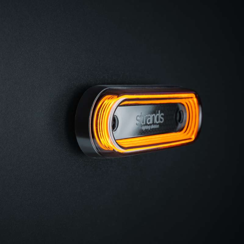 Lampa LED Gabarit Lateral FOR9T Gravity Portocalie, Lentila Fumurie, IP67, 12/24V [8]
